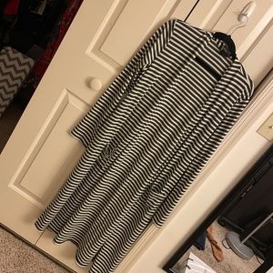 Long duster cardigan olive and cream. Light weight